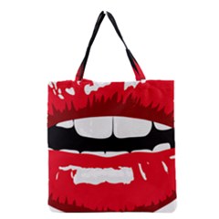 Sexy Mouth  Grocery Tote Bag by StarvingArtisan