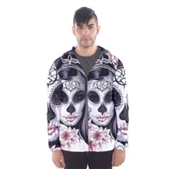 Sugar Skull Hooded Wind Breaker (men) by StarvingArtisan