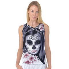 Sugar Skull Women s Basketball Tank Top by StarvingArtisan