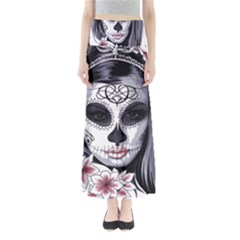 Sugar Skull Full Length Maxi Skirt by StarvingArtisan