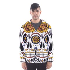 Sugar Skull Hooded Wind Breaker (men) by StarvingArtisan