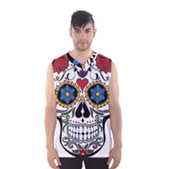 Cranium Sugar Skull Men s Basketball Tank Top by StarvingArtisan