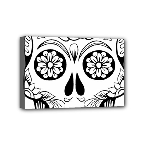 Sugar Skull Mini Canvas 6  X 4 