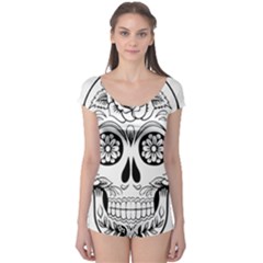 Sugar Skull Boyleg Leotard  by StarvingArtisan