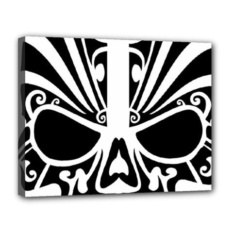 Tribal Sugar Skull Canvas 14  X 11  by StarvingArtisan