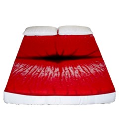 Oooooh Lips Fitted Sheet (california King Size) by StarvingArtisan