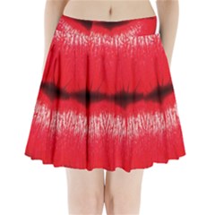 Oooooh Lips Pleated Mini Skirt by StarvingArtisan