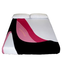 Black Stiletto Heels Fitted Sheet (california King Size)