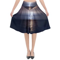 Lightning Flared Midi Skirt by StarvingArtisan