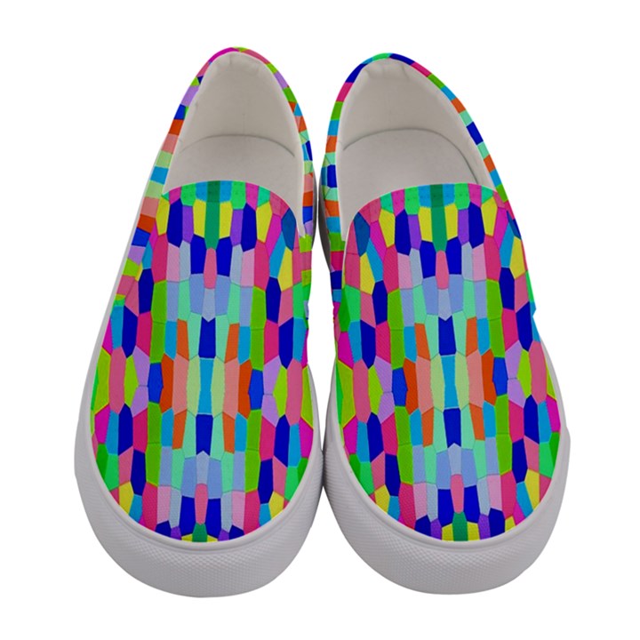 ARTWORK BY PATRICK-COLORFUL-35 Women s Canvas Slip Ons