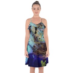 Blue Options 3 Ruffle Detail Chiffon Dress by bestdesignintheworld