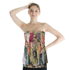 Sunflowers And Lamp Strapless Top by bestdesignintheworld