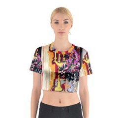 Still Life With Lamps And Flowers Cotton Crop Top by bestdesignintheworld