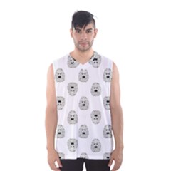 Angry Theater Mask Pattern Men s Basketball Tank Top by dflcprints