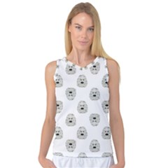 Angry Theater Mask Pattern Women s Basketball Tank Top by dflcprints