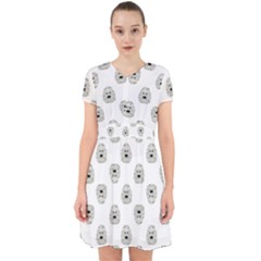 Angry Theater Mask Pattern Adorable In Chiffon Dress by dflcprints