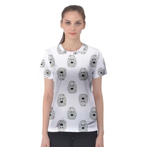 Angry Theater Mask Pattern Women s Sport Mesh Tee by dflcprints