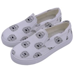 Angry Theater Mask Pattern Kids  Canvas Slip Ons