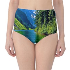 Beautiful Nature Lake Classic High-waist Bikini Bottoms by Modern2018