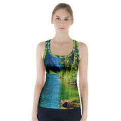 Beautiful Nature Lake Racer Back Sports Top by Modern2018