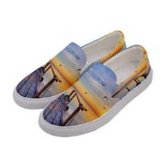 Sunset Lake Beautiful Nature Women s Canvas Slip Ons