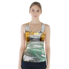 Coastal Landscape Racer Back Sports Top by Modern2018