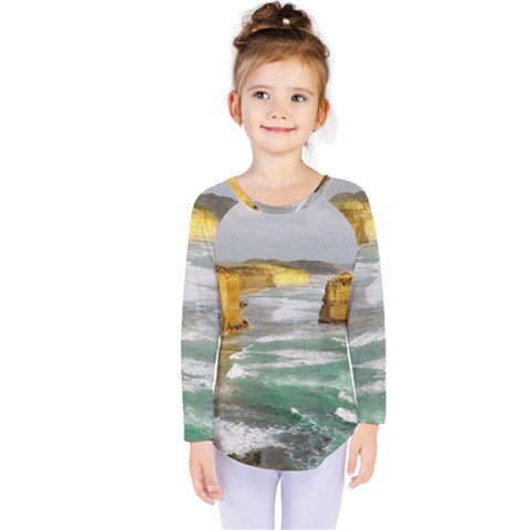 Coastal Landscape Kids  Long Sleeve Tee by Modern2018