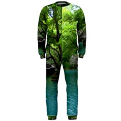 Backgrounds List Of Lake Background Beautiful Waterfalls Nature Onepiece Jumpsuit (men) 