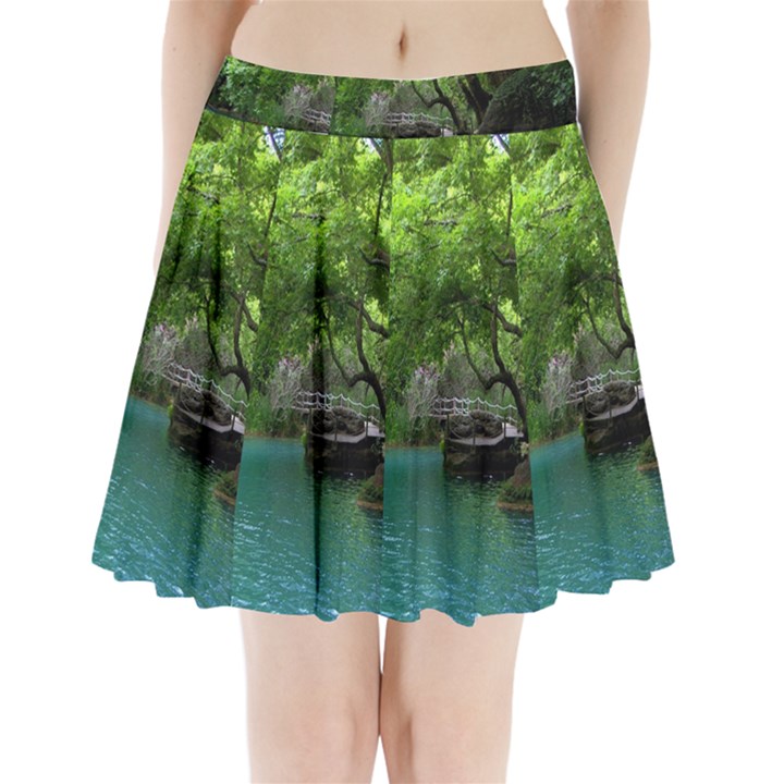 Backgrounds List Of Lake Background Beautiful Waterfalls Nature Pleated Mini Skirt