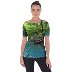 Backgrounds List Of Lake Background Beautiful Waterfalls Nature Short Sleeve Top