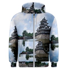 Beautiful Pagoda On Lake Nature Wallpaper Men s Zipper Hoodie by Modern2018