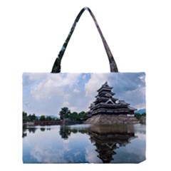 Beautiful Pagoda On Lake Nature Wallpaper Medium Tote Bag