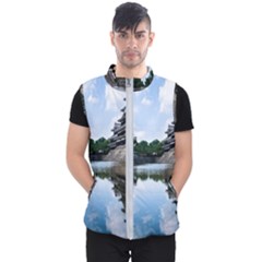 Beautiful Pagoda On Lake Nature Wallpaper Men s Puffer Vest