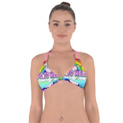 Go To Hell - Unicorn Halter Neck Bikini Top by Valentinaart