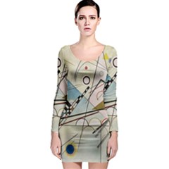 Composition 8 - Vasily Kandinsky Long Sleeve Bodycon Dress by Valentinaart