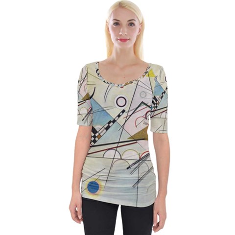 Composition 8 - Vasily Kandinsky Wide Neckline Tee by Valentinaart