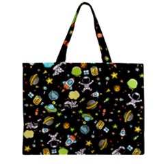 Space Pattern Zipper Mini Tote Bag by Valentinaart