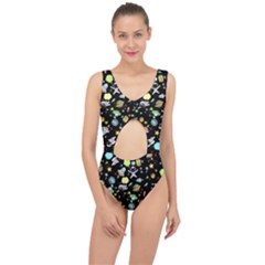 Space Pattern Center Cut Out Swimsuit by Valentinaart
