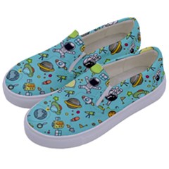 Space Pattern Kids  Canvas Slip Ons