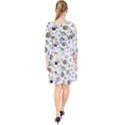Space Pattern Quarter Sleeve Front Wrap Dress View2