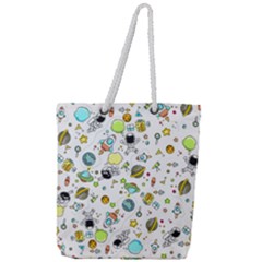 Space Pattern Full Print Rope Handle Tote (large) by Valentinaart