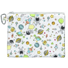 Space Pattern Canvas Cosmetic Bag (xxl) by Valentinaart