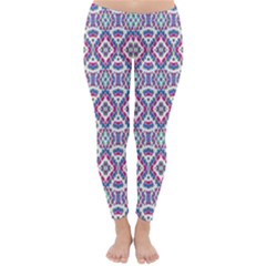 Colorful Folk Pattern Classic Winter Leggings by dflcprints