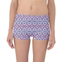 Colorful Folk Pattern Reversible Boyleg Bikini Bottoms