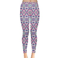 Colorful Folk Pattern Inside Out Leggings by dflcprints