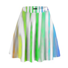 Genius Funny Typography Bright Rainbow Colors High Waist Skirt by yoursparklingshop