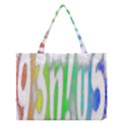 Genius Funny Typography Bright Rainbow Colors Medium Tote Bag View1