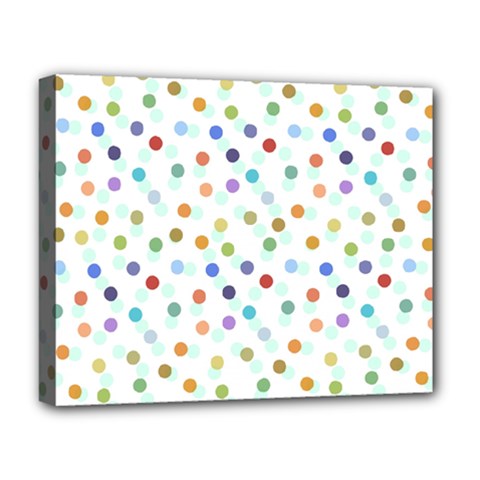 Dotted Pattern Background Brown Deluxe Canvas 20  X 16  