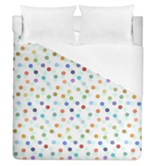 Dotted Pattern Background Brown Duvet Cover (queen Size)