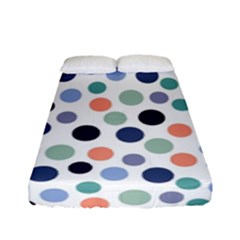 Dotted Pattern Background Blue Fitted Sheet (full/ Double Size)